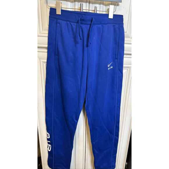 Nike Air Men's Spellout Standard Fit Regular Length Jogger Sweatpants Blue XL - Picture 1 of 11